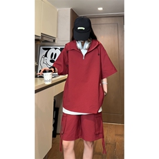 量大优供视频泡泡纱夏款连帽套装短袖短裤男XH74TZ-特P60，男装牛仔裤，电商B367