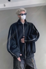 男装拉链呢料呢子夹克24冬季休闲呢子大衣外套XZ514-2-F22-P128，男装夹克，星座514-2(原B239)