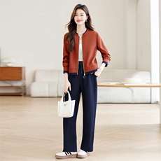 长期有货休闲时尚套装女2026春秋新款中年妈妈装宽松运动两件套，女装套装/套裙，璐依舞