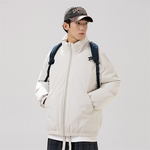 现货冬季美式休闲加厚雪山外套夹克立领纯色三防户外工装棉服图片