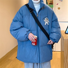港风秋冬新款韩版加厚保暖立领宽松棉服外套男MY62027P115控138，男装棉衣，电商A268A