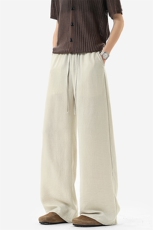 无影墙美式夏季冰丝垂感休闲亚麻裤男宽松直筒裤子-A2397TP25，男装休闲裤，电商B241