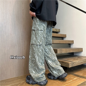 XZ616 秋季新款重磅灯芯绒闪电纹工装破缝长裤 TY1033 特P40控78图片