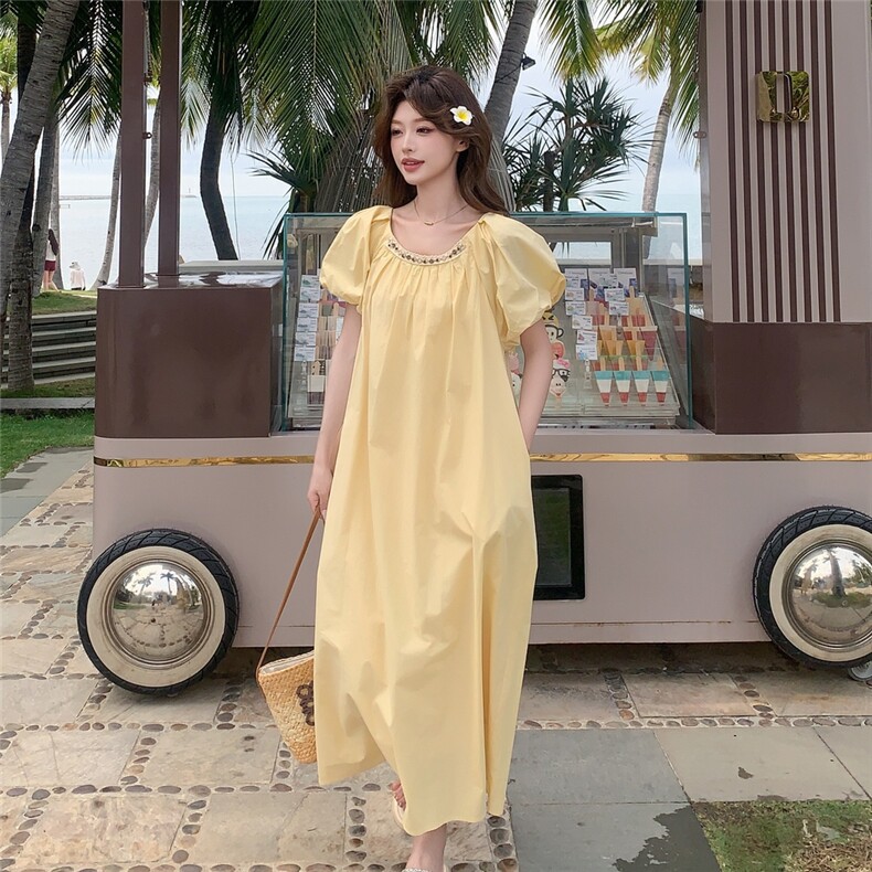 【现货！】法式泡泡袖连衣裙2c213-2577-p135-k188,女装连衣裙,2C213