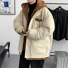 冬季学生潮假两件棉衣外套加绒加厚创意棉服男女8117-P140控价188，男装棉衣，电商A441-1