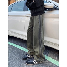 A165-K8786-P5578现货美式vibe高街运动卫裤直筒条纹休闲裤潮，男装休闲裤，电商A165
