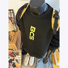 假模图撞色明线字母简约圆领套头卫衣宽松潮新款潮牌外套男P48，男装卫衣，电商C306-1