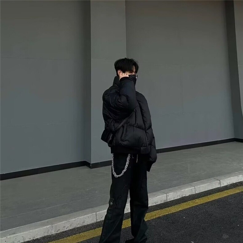 【有货】DW262-P103高质感PU皮立领棉服短款宽松面包服冬季外套,男装棉衣,星座603-2