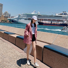 2021新款连帽个性风衣外套时尚潮流舒适简约，女装风衣，艾艾淮淮