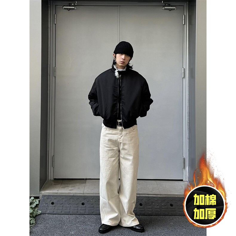 现货高品质美式高街重磅狼王座山雕毛毛领棉衣男女加厚棉服冬外套，男装棉衣，电商A486