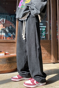 秋冬休闲裤男直筒裤灯芯绒阔腿裤D329-QM529-P45-控58图片