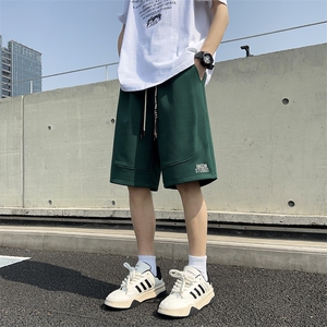 夏季刺绣菠萝格五分短裤宽松大码休闲裤CK19*P28图片