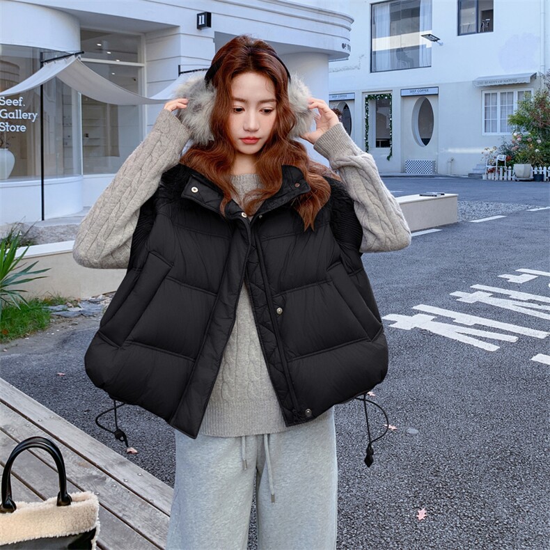 新款大货已出！拼接毛线半袖羽绒服90白鸭绒P285K399,女装羽绒服,2C295