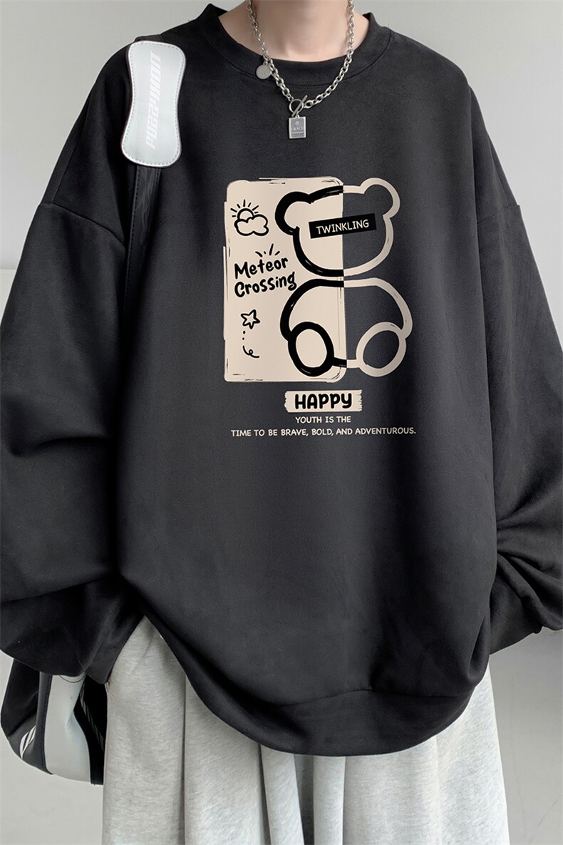 麂皮绒卫衣男大码重磅长袖t恤男JW81352-P35,男装卫衣,电商A040