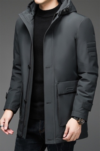V3587钱塘2020-3冬季厚款商务休闲中年男士80鸭绒羽绒服P230图片
