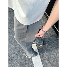 A178XK458新款夏季薄款男直筒长裤冰丝休闲宽松垂感阔腿卫裤，男装休闲裤，电商A178