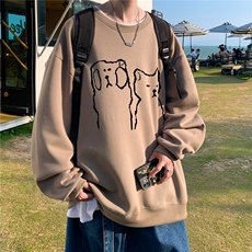 高品质！360克重磅秋季潮牌宽松圆领卫衣FY344p35加绒p45控58，男装卫衣，星座610B-1