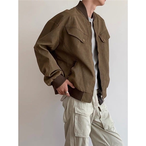 1506-1/GW250/P64美式复古工装夹克男女春秋冬新款棒球服图片