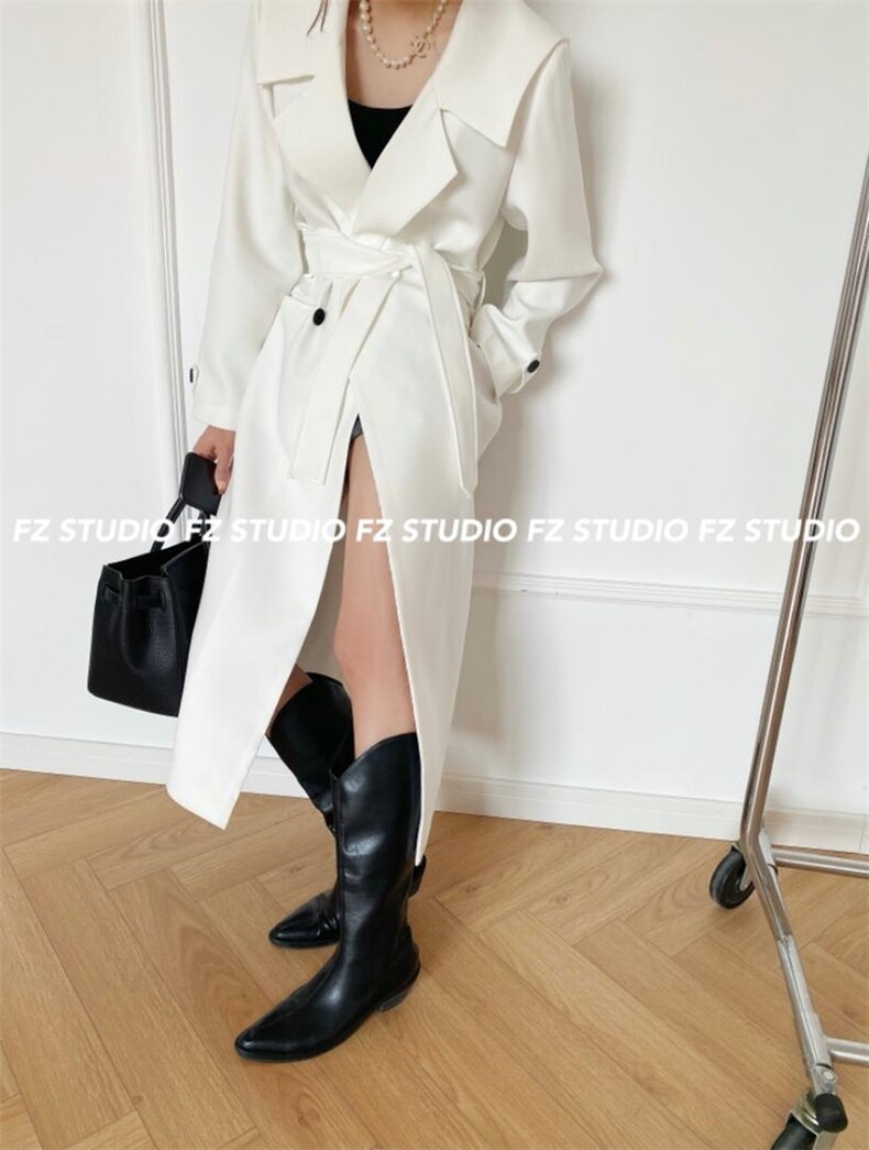 【现货】秋季新品，海军领风衣外套，女装风衣，F/TU