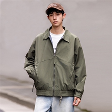 2025款时尚有型两面穿翻领休闲夹克F0953-P105控199，男装夹克，电商D215