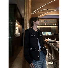 秋冬高级定制小香复古宫廷风珍珠夹克宽松男女高级感，男装夹克，四季星座505