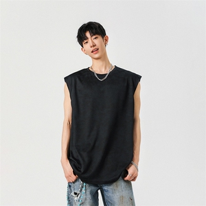 高街脏脏扎染140克米通网眼布大码坎肩体恤 A436-1607特P2235图片