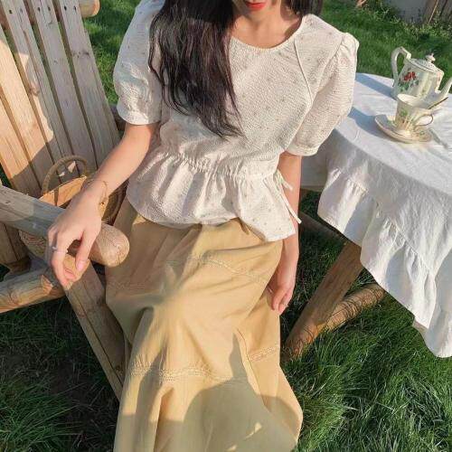 —郭郭家— 【夏款现货】韩式气质花色小衫，女装，郭郭家