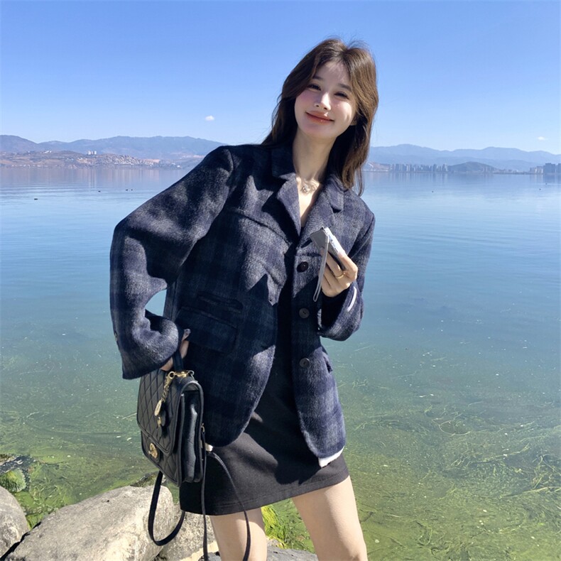 新品双面尼西装外套617-P225-K368-70%羊毛-现货,女装毛呢外套,2C275