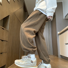 冬季重磅加绒加厚拼接束脚卫裤大码M~5XLXZ604-KP94JR-P60控78，男装休闲裤，星座604