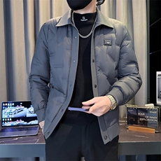2025新款足货有报告冬季轻薄菱形格羽绒服潮高领外套YR2699，男装羽绒服，星座301B-2（原A443-1）