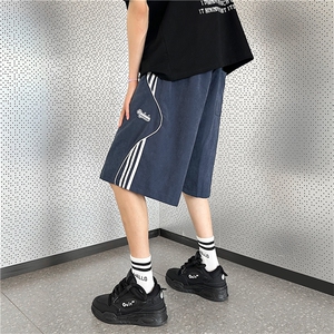 条纹短裤男夏季薄款休闲五分中裤美式高街篮球运动裤DK02222-P35图片