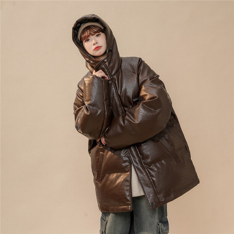 1中性风连帽鳄鱼纹金属装饰设计大码休闲棉衣男MY77744P128控168，男装棉衣，星座226-2