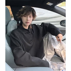 秋季美式高街cleanfit亨利领打底长袖货号C25189特P28，男装卫衣，电商A063