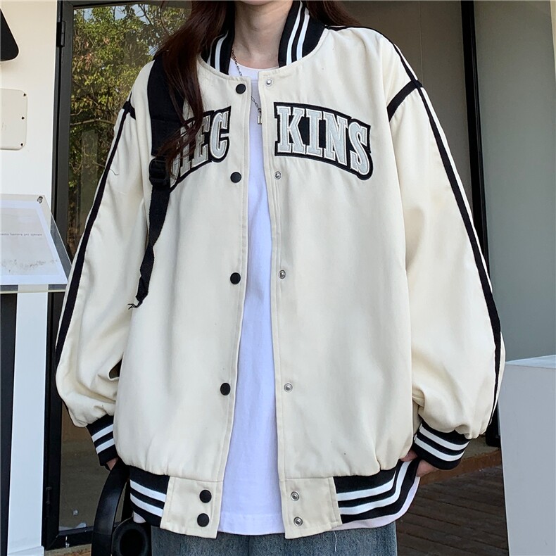 A112-P822025秋新款宽松百搭学生字母休闲外套棒球服潮,女装短外套,星座911