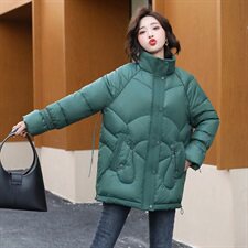 立领中长款羽绒服女2020年冬季新款宽松休闲白鸭绒外套，女装羽绒服，寒都衣屋