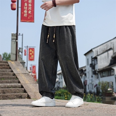 夏季风牛仔宽松大码长裤透气柔软休闲裤男士K2513-P7588，男装休闲裤，电商A008