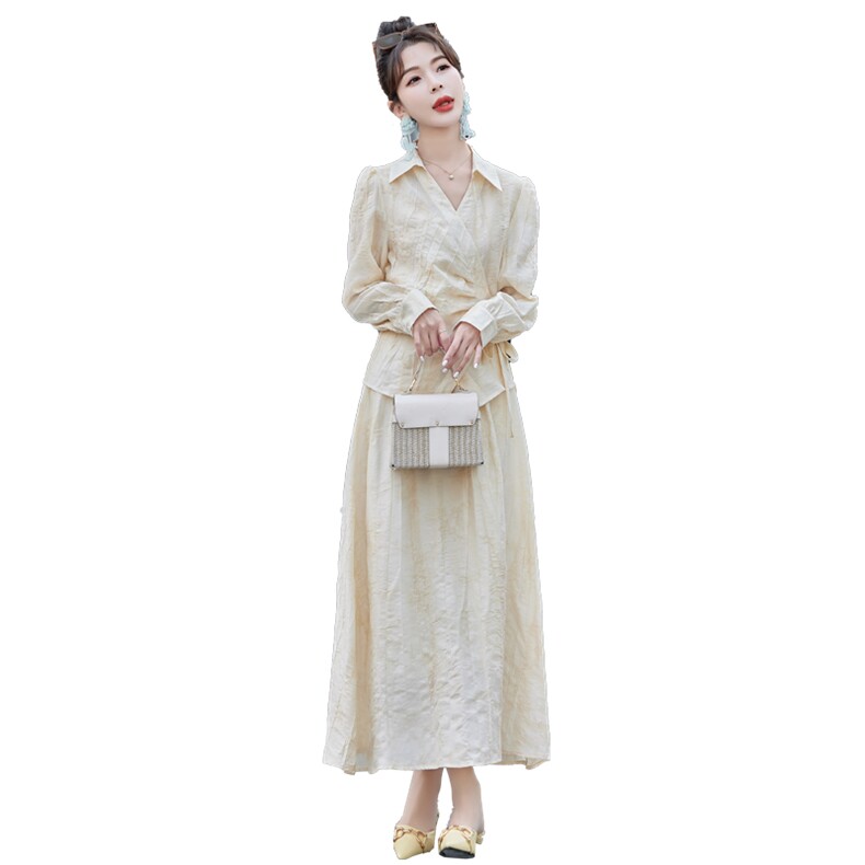 主推24春夏新款新中式风提花汉服套裙1C086-638-P165-K238,女装套装/套裙,衣珂纱朗