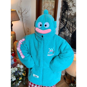 秋冬童趣可爱小丑鱼羊羔绒外套女加厚保暖棉服上衣图片