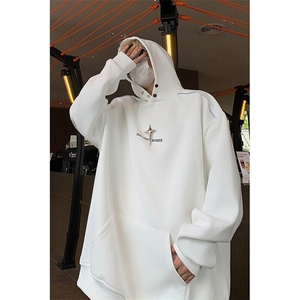 DE02-P48美式oversize连帽卫衣男女款2024潮牌高街小众设计感上衣图片