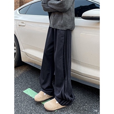 A165-K8786-P5578现货美式vibe高街运动卫裤直筒条纹休闲裤潮，男装休闲裤，电商A165