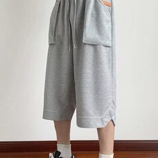 设计感短裤男夏装加肥加大码潮胖人宽松休闲直筒七分裤潮流，男装牛仔裤，星座1210-1