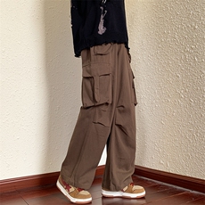 美式高街裤子ins百搭宽松工装裤男oversize休闲裤裤K0915-P45，男装休闲裤，星座308B-1