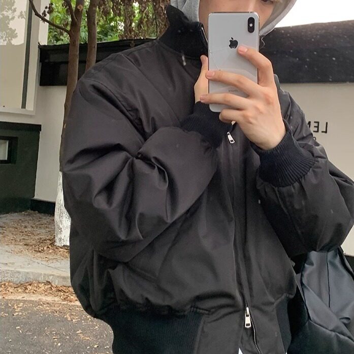 美式cleanfit短款棒球服外套男宽松飞行员羽绒棉服男女同款,男装棉衣,星座506A