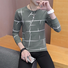款6622-P38男士t恤长袖卫衣男圆领韩版潮流衣服秋季打底衫，男装T恤，电商D310（原电商305）