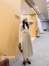 尼料百褶裙，其它，千百莲