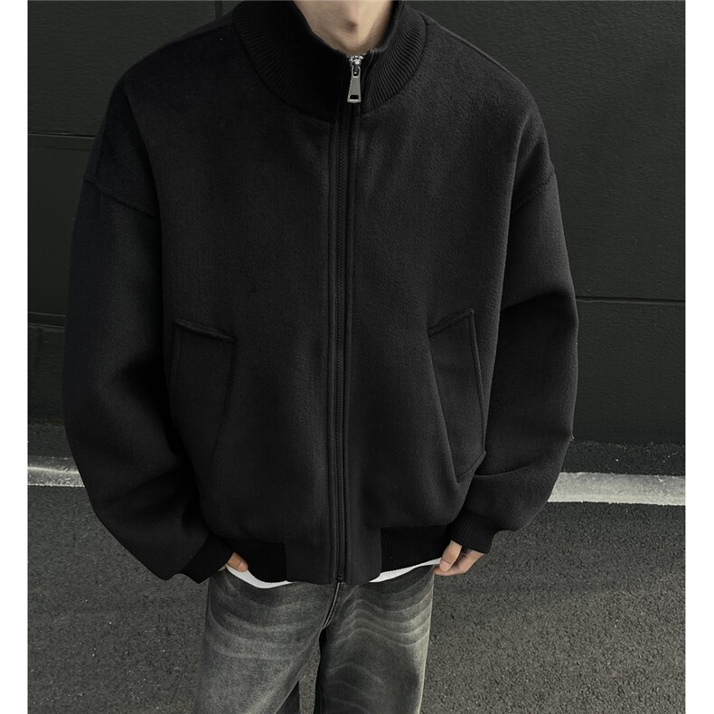 绒毛呢立领飞行服夹克冬季美式夹棉加厚外套高质量棉衣895p115,男装夹克,电商A458A