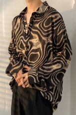 2025秋季个性印花长袖衬衫男青少年免烫衬衫设计感衬衣CS2305-P35，男装衬衫，电商A062