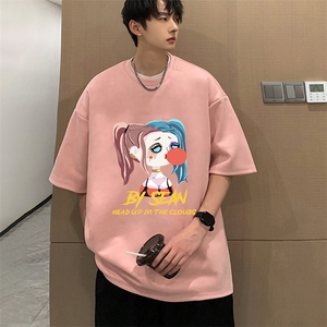 麂皮绒短袖t恤男大码半袖男 JD82298-P25图片