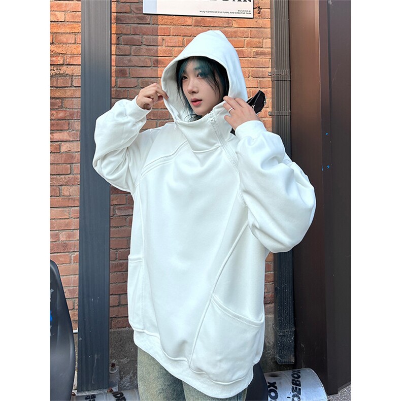春季港风美式潮流拉链设计套头连帽卫衣潮XZ213-W2205-P70控88,男装卫衣,星座213