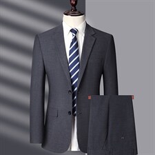 秋季两粒扣商务西装男父亲西服套装中老年休闲西服MNSA1577-P290,男装西服套装,电商B212（原钱塘6029）